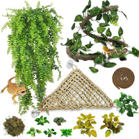 PINVNBY Bearded Dragon Hammock, Bearded Dragon Tank Accessories - 14 PCS