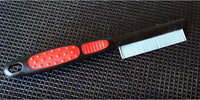 Ryan's Pet Supplies Paw Brothers Flea Comb for Small and Large Dogs and Cats with Handle, Professional Dog Grooming Kit and Supplies, Puppy Essentials, Black and Red, 8.8 Inches