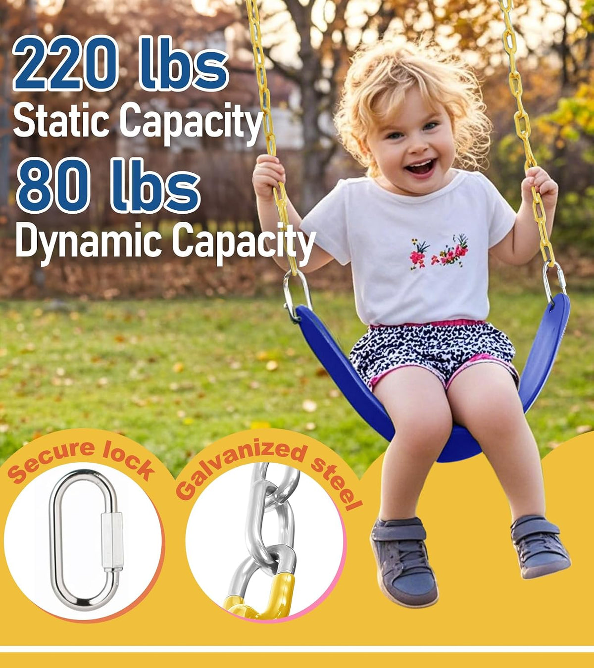little dove Heavy Duty Swing Seat - Blue / 1 Pack - image 3