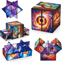 Euclidean Cube Fidget Toys for Kids 2 in 1 Star Cube Magic Cube - Cosmos
