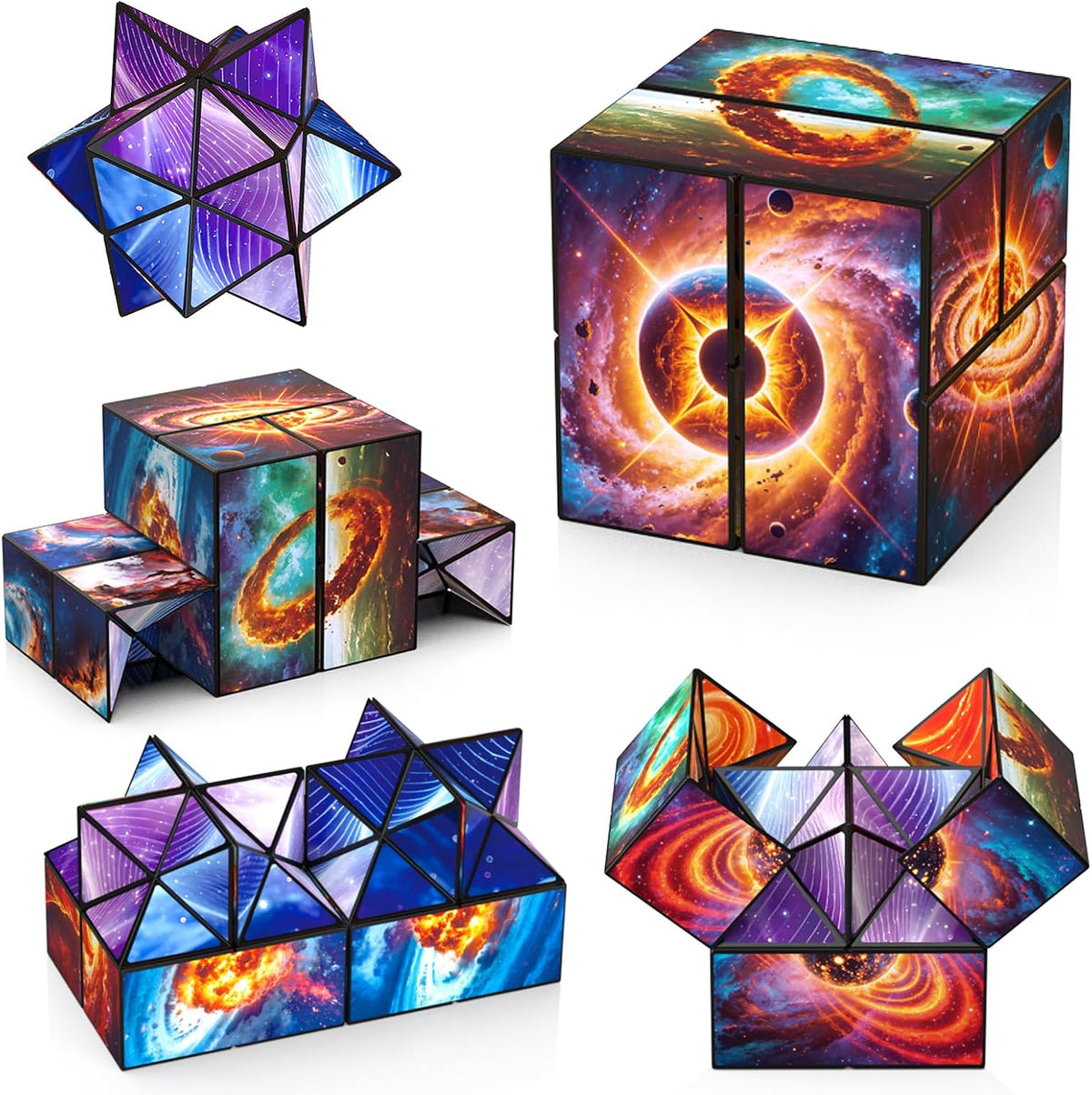 Euclidean Cube Fidget Toys for Kids 2 in 1 Star Cube Magic Cube - Cosmos