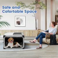 Dog Crate, Portable and Foldable Design of Dog Cage - Grey / 36.0"L x 25.0"W x 25.0"H - image 2