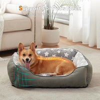 SIWA MARY Dog Bed Medium Size Dog,Waterproof Dog Sofa Beds,Comfort Dog Beds for Medium Dogs with Non-Slip Botttom,S Plus(25"x21"x8") Dark Grey
