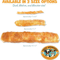 Chicken Wrapped Rawhide Beef Sticks - Long Lasting Chews for Aggressive Chewers - Treats for Large Dogs - XL (Pack of 2)