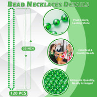 YAXINRUI 120 PCS St. Patricks Day Necklaces - Green / 120 Pcs - image 2
