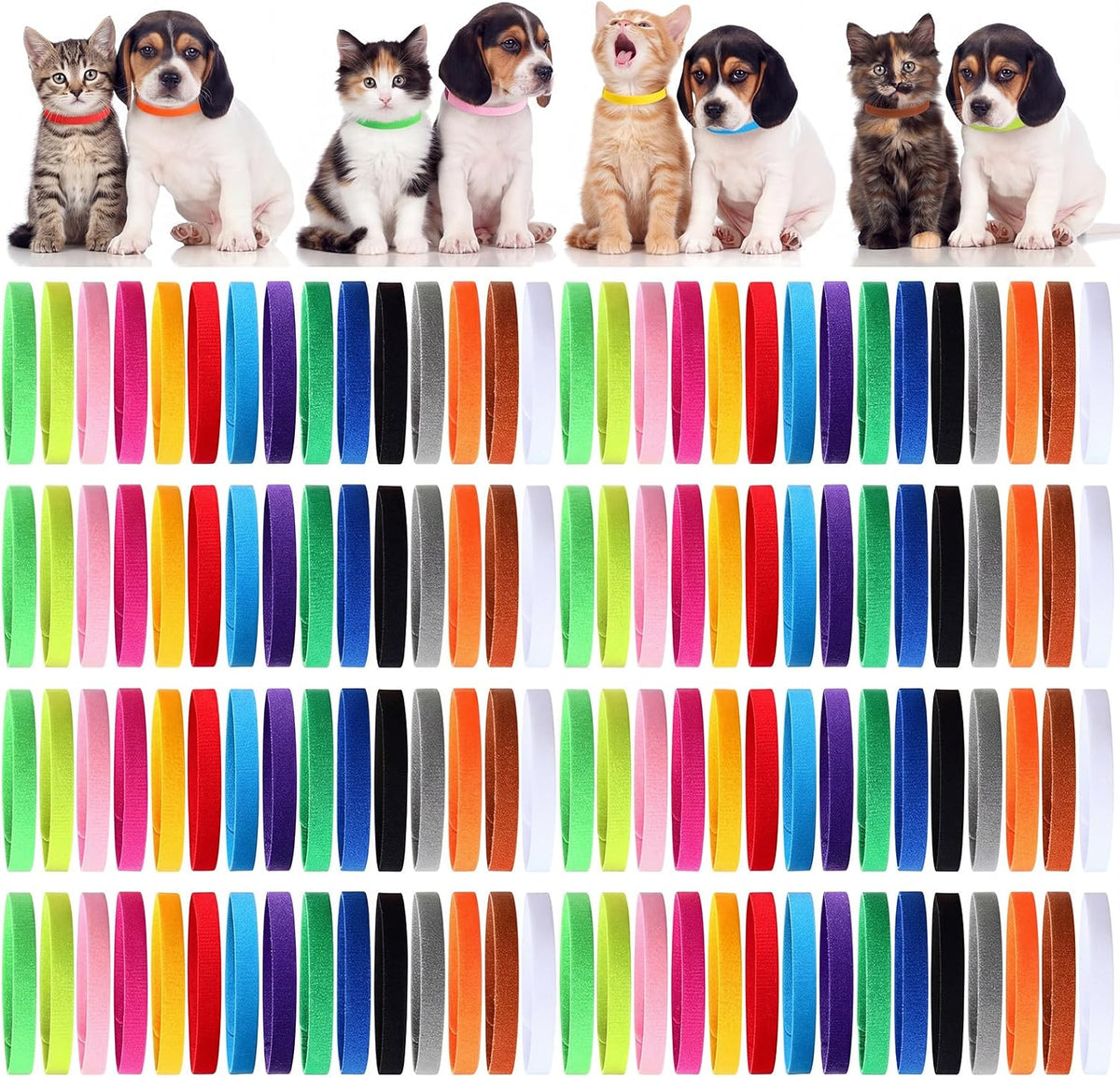Weewooday 45 Pieces Newborn Whelping Collars Puppy Kitten - 90
