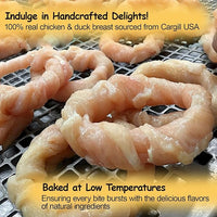 ASMPET Dog Treats Chews, Chicken & Duck Wrapped Rawhide Donuts Dental Care Chews for Small Medium Large Breed Aggressive Chewers (Pack of 4)