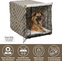 MidWest Homes for Pets Medium Dog Crate Cover - Brown Geometric Pattern / Fits 36 Inch Crate - image 3