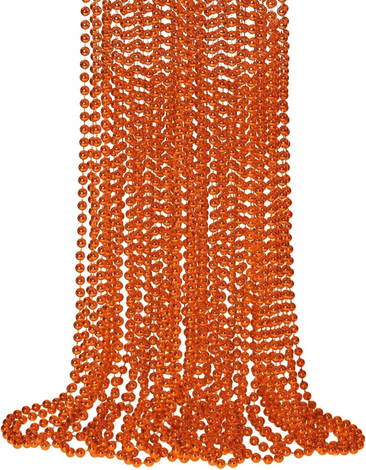 SHAOQINLIN 12 PCS Gold Bead Necklace - Orange