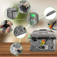 Bird Carrier Airline Approved - Grey - image 3