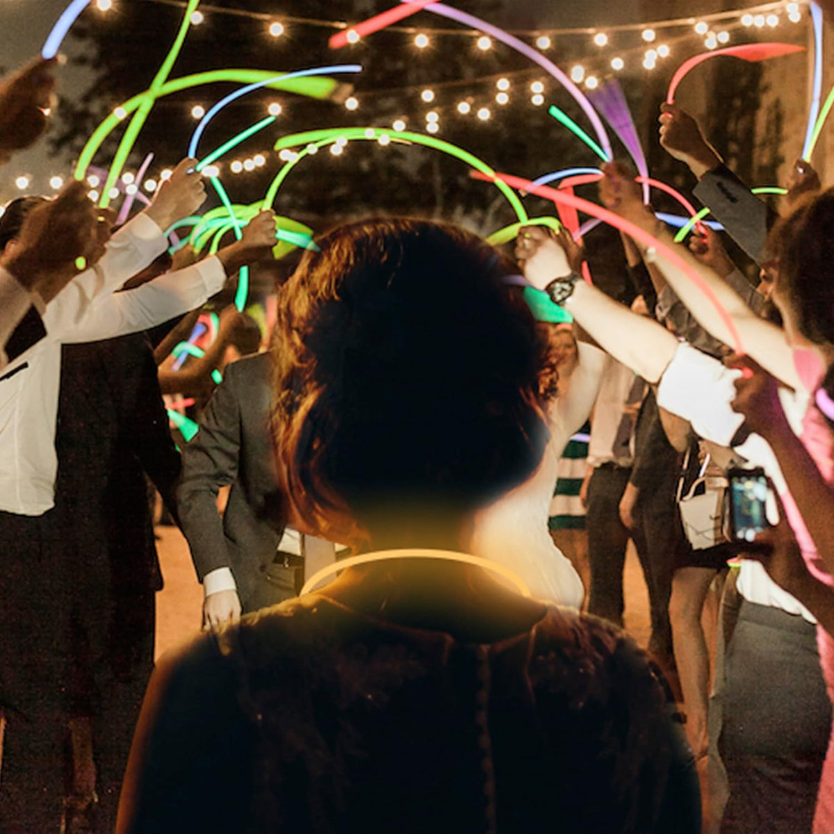 Glow Fever Glow Sticks Bulk 100ct 22'' Glow Necklaces with Connectors - Tricolor - image 3