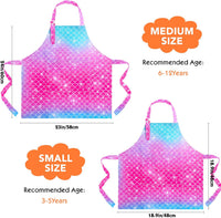 PASHOP rainbow unicorn kids apron 2 pack with front pockets in waterproof polyester - view 7