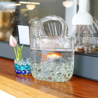 2LB Clear Flat Glass Marbles for Vases, Gemstone Beads Vase Filler Decorative Glass Pebbles for Fish Tank, DIY Crafts, Aquarium Decor Rocks