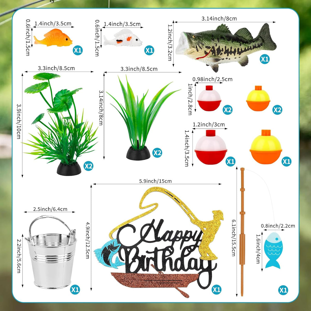 Hooqict 43 piece Halloween cake topper set with sign, tombstone, skulls, trees and spiders - view 23