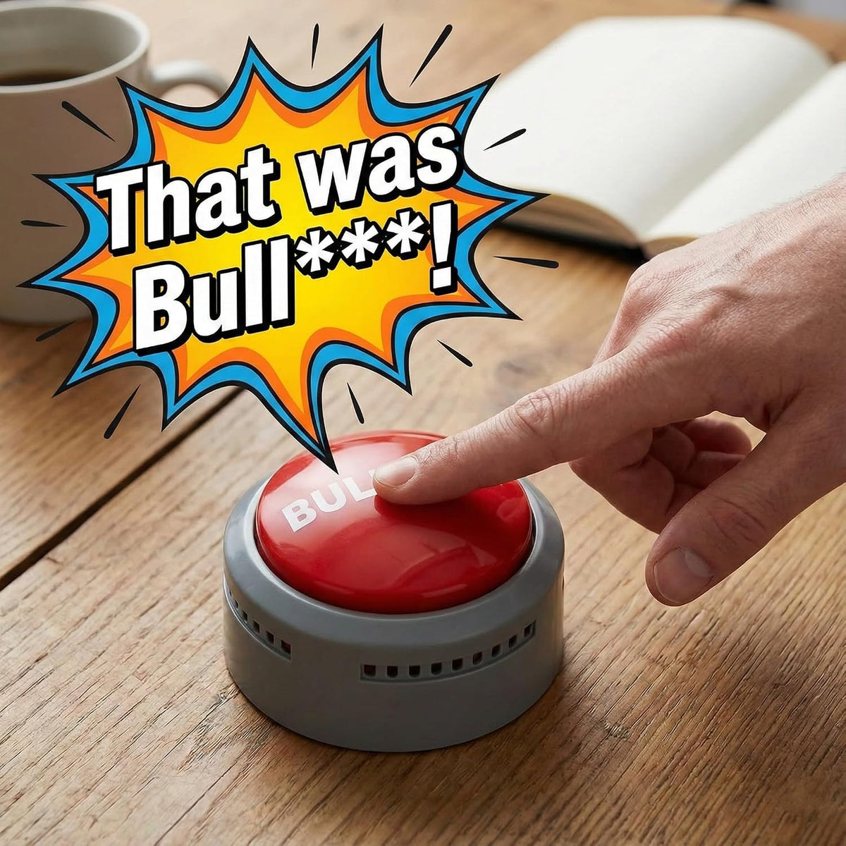 Bullshit Button – The Official Hilarious BS Button with Sound Effects & Flashing Light – Perfect - image 3
