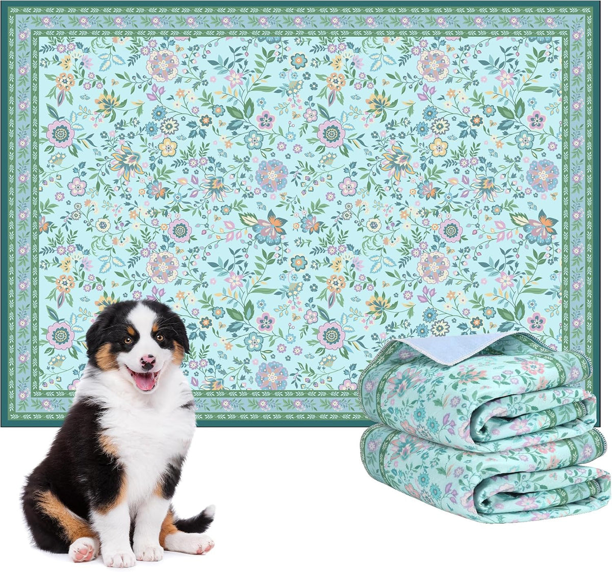 Washable Pee Pad for Dogs, 36"x48" - Green / 36*48 Inch(Pack of 2)