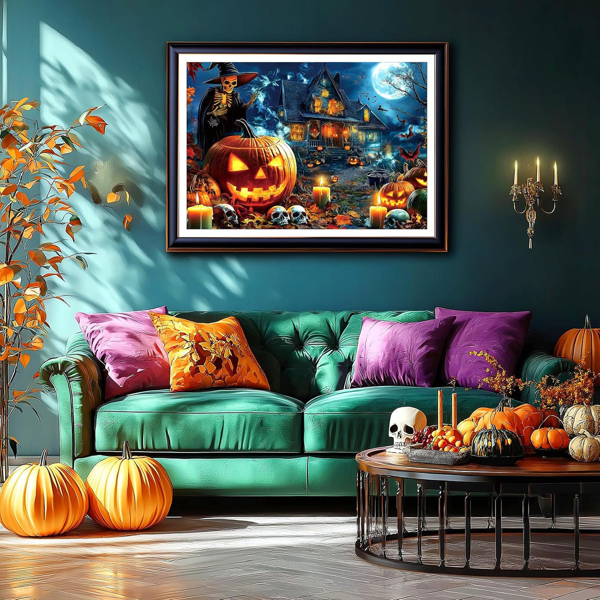 Blueforest Puzzles for Adults 500 Pieces - Haunted House Horror Night / 27.5" x 19.7" - image 4