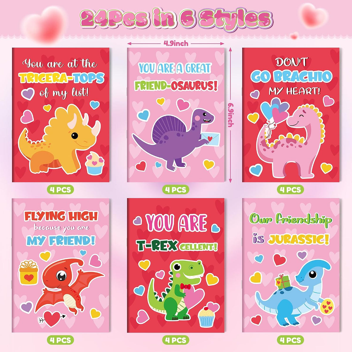 24Pcs Bible Coloring Books Religious Theme DIY Color-in Pages – Fun for Kids & Family - Valentine Dinosaur - image 2