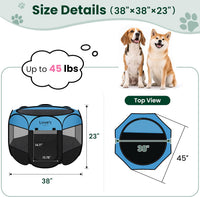 Love's cabin Pet Puppy Dog Playpen - Blue / 38.0"L x 38.0"W x 23.0"H - image 3