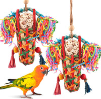 KATUMO Bird Toys Parakeet Toy Cockatiel Shredding Toys Conure - 2 Pcs