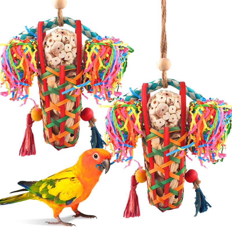 KATUMO Bird Toys Parakeet Toy Cockatiel Shredding Toys Conure - 2 Pcs