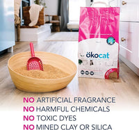 ökocat Super Soft Wood Clumping Cat Litter, Unscented,11.2 pounds - Natural Ingredients, Stops Odor, Clumps Solid, 99% Dust Free, Great for All Cats, Sensitive Paws, Kittens