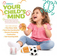 Kidaddle Kid's First Sports Bag with plush football, soccer ball and baseball toys - view 4