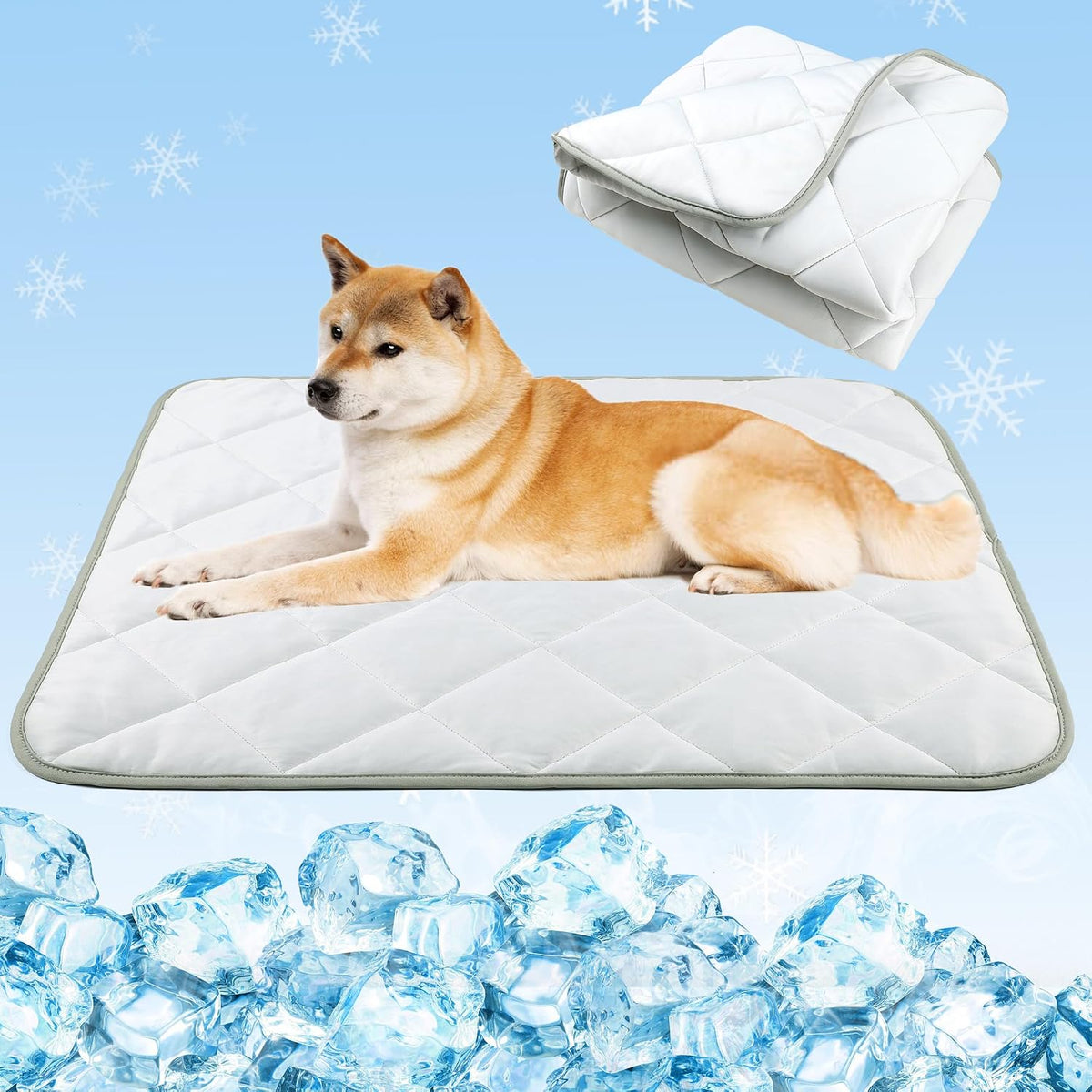 Dog Cooling Mat Washable Pet Pad for Indoor Outdoor Summer Use – Essentials for Dogs - Grey-Dog / L(40*60In)