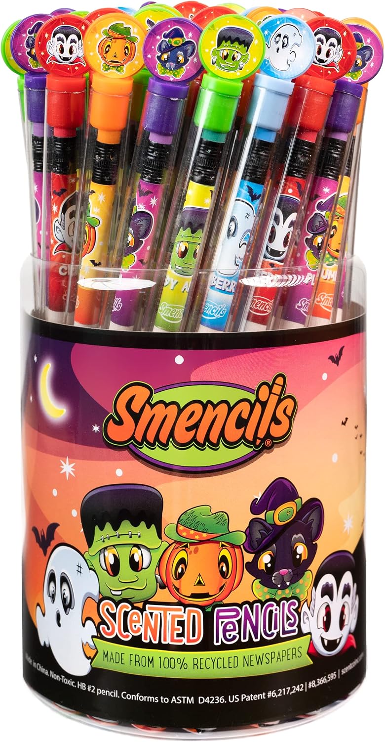 Halloween Smencils Cylinder, HB #2 Scented Smelly Pencils - Halloween - image 2