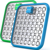 Stainless Steel Large Lick Mat for Dogs - blue+green / 2pack