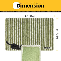 Conlun Cat Litter Mat Litter Trapping Mat - Green Stripe - image 2