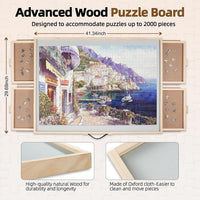 ALL4JIG 1500 Pieces 2-in-1 Tilting&Rotating Puzzle Board for Adults - Metal / Large-2000pcs - image 2