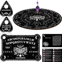 Threan Pendulum Board with Amethyst Pendulum Star Style Planchette Set – Fun for Kids & Family - Moth Style