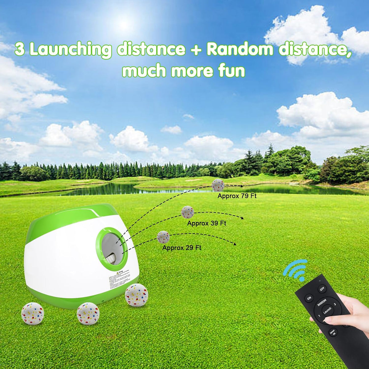MEKAPLE Automatic Dog Ball Launcher - Lime Green - image 3