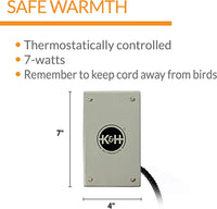 K&H Bird Heater, Snuggle-Up Warmer, Small 5x3in, Low Voltage - Large 4 X 7 in - image 2