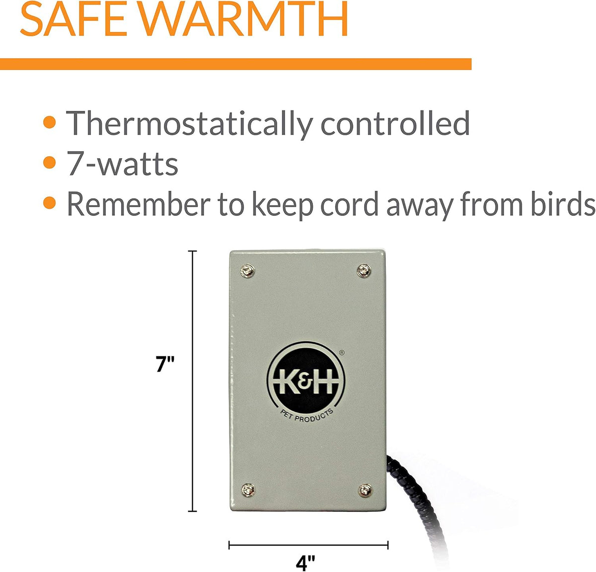 K&H Bird Heater, Snuggle-Up Warmer, Small 5x3in, Low Voltage - Large 4 X 7 in - image 2