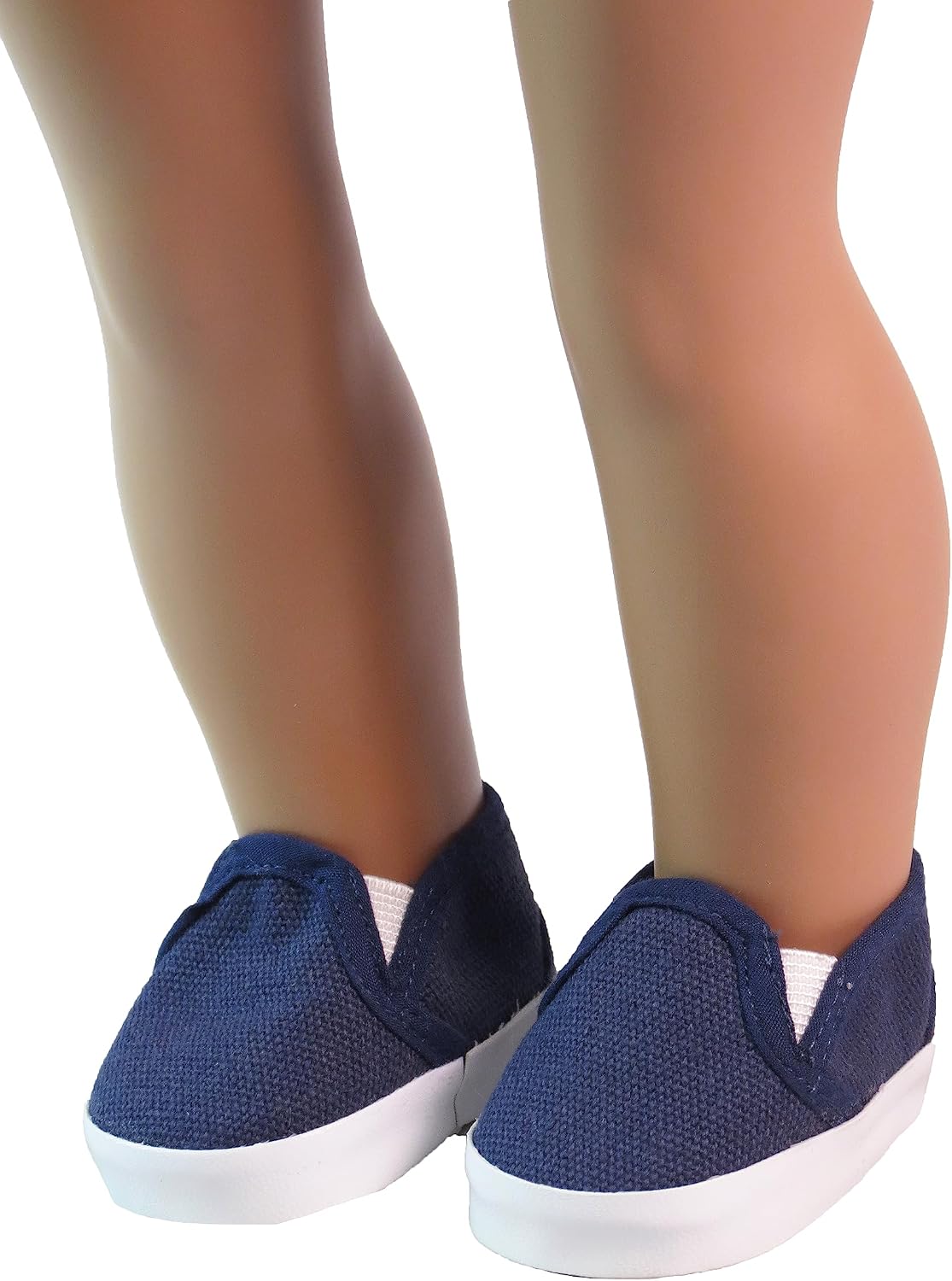 American Fashion World Red White and Blue Canvas Slip-Ons for 18-Inch - image 4