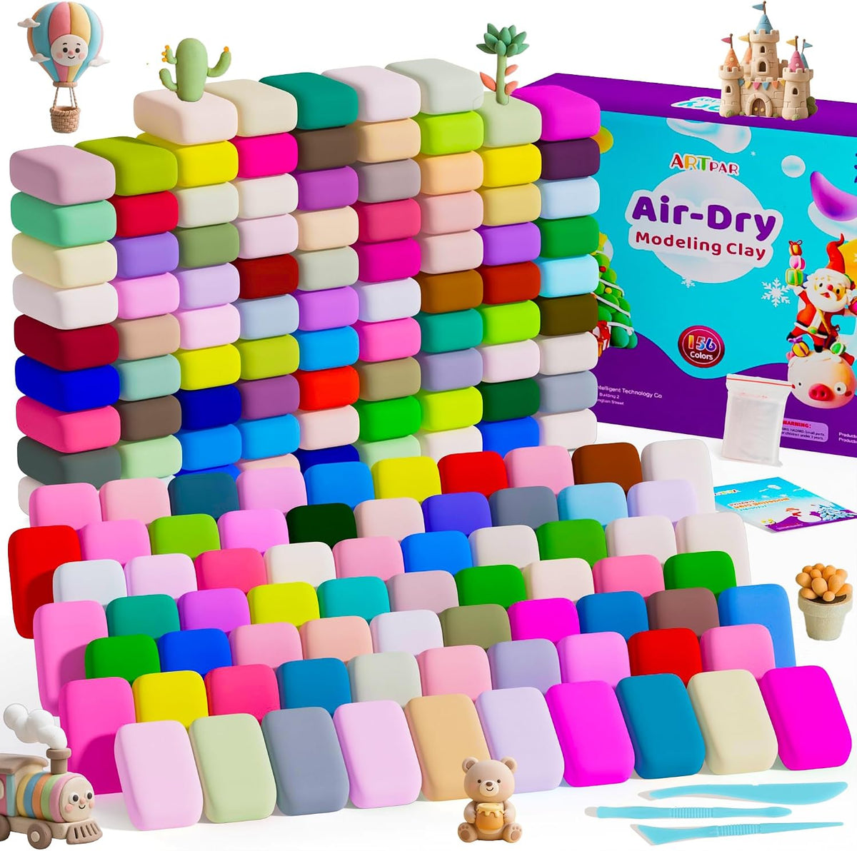 ARTPAR Air Dry Clay for Kids - 156 Colors