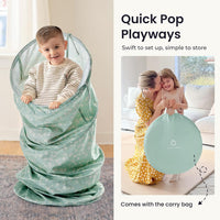Tiny Land Kids Tunnel Toys with Storage Bag for Toddlers – Fun for Kids & Family - Green - image 3
