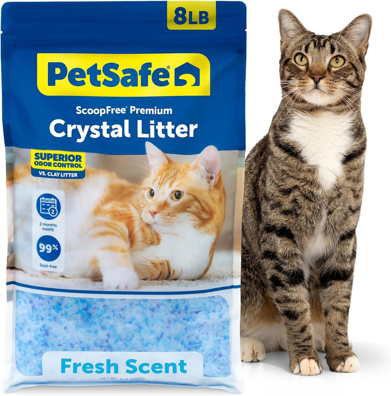 PetSafe ScoopFree Odor Control Crystal Cat Litter, Fresh Scent - Fresh / 1-Pack (8 lb Bag)