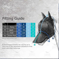 Harrison Howard LumiVista Horse Fly Mask Standard with Ears UV Protection for Horse Green Cactus L Full Size