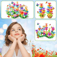 Doloowee 184-piece flower garden building toy set with colorful flowers and storage box - view 11