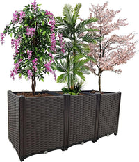 Raised Garden Bed Large Planters for Outdoor Plants Deepened Plant pots Planter Box Elevated Garden Patio Balcony Deck to Planting Flowers Vegetables Tomato and Herbs