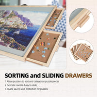 ALL4JIG 1500 Pieces 2-in-1 Tilting&Rotating Puzzle Board for Adults - Metal / Medium-1500pcs - image 4