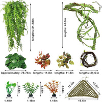 kathson 3 PCS Reptile Vines Plants Flexible Bendable Jungle Climbing - 1 / 10 PCS - image 2