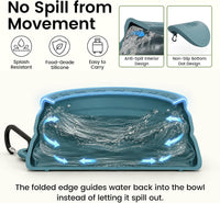 OHMO Spill Proof Collapsible Dog Bowl - 24oz / Light Blue - image 2