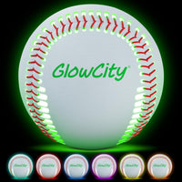 GlowCity Premium Leather LED Rechargeable Light-Up Baseball
