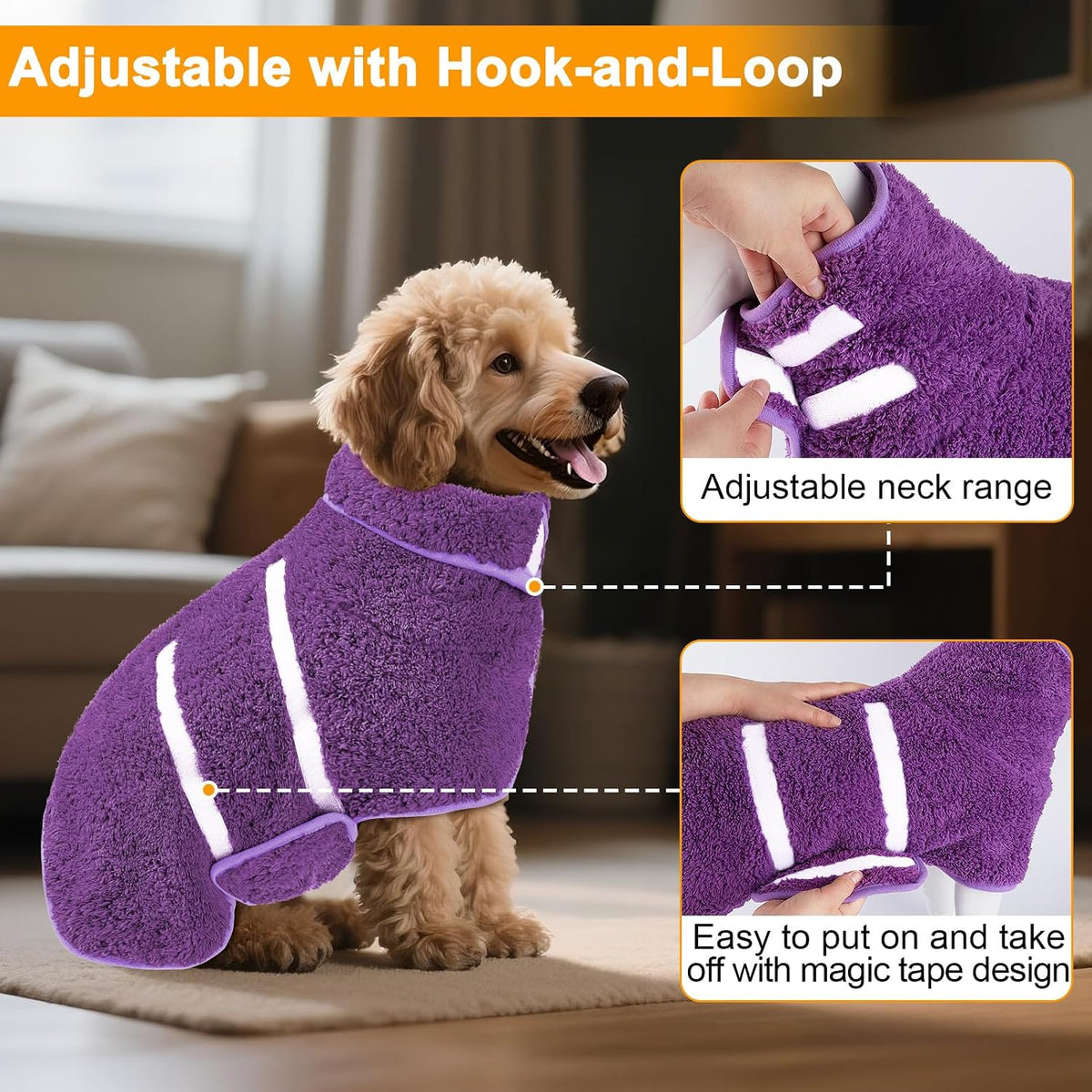 Unicorn Catcher Dog Bathrobe Super Absorbent Quick Drying Robe - Small / Purple - image 2