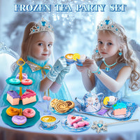 Hohosunlar Kids Tea Party Set for Little Girls Toddlers 3 4 5 6 7 8 – Fun for Kids & Family - Blue Plus - image 3