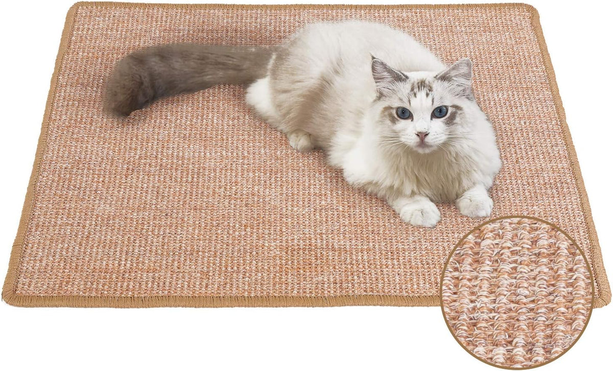 FUKUMARU Cat Scratcher Mat - Brown-1 Pack-23.6 x 31.5 Inch